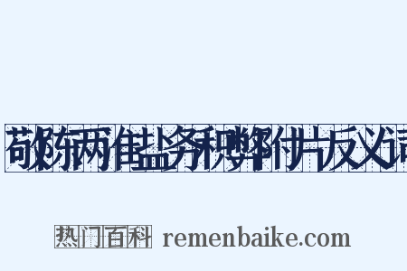 敬陈两淮盐务积弊附片反义词是什么意思的图片